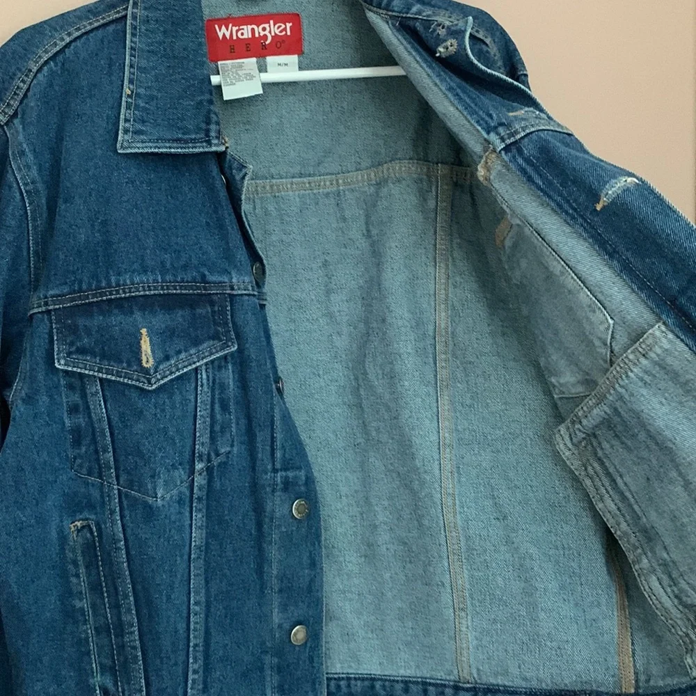 Wrangler Jean Jacket Medium Wash Trucker Style Size Medium
